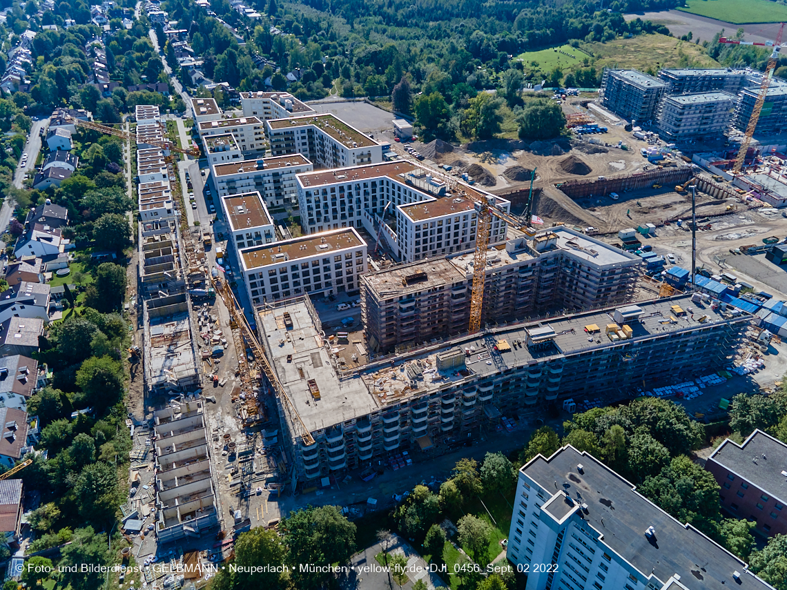 02.09.2022 - Baustelle Alexisquartier und Pandion Verde in Neuperlach